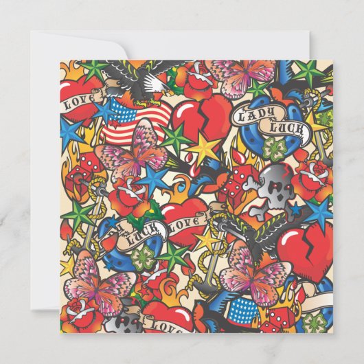 Fabulous Tattoo Party Einladung (Rückseite)