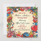 Fabulous Tattoo Party Einladung (Vorderseite)