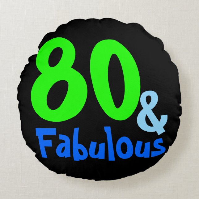 Fabulous Tropical Birthday Rundes Kissen (Vorderseite)