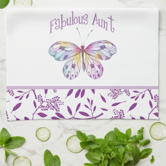 Fabulous Tunt Butterfly Pastel Geschirrtuch (Gefaltet)