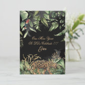 Fabulous und 50. Dschungel Leopard Geburtstag Einladung (Stehend Vorderseite)