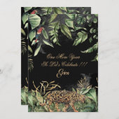 Fabulous und 50. Dschungel Leopard Geburtstag Einladung (Vorne/Hinten)