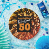 Fabulous und 50 Groovy Fireworks Orange Pappteller (Party)