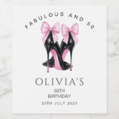 Fabulous und 50 Individuelle Name & Datum Weinetikett (Einzelnes Label)