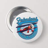 Fabulous United Kingdom travel patch. Button (Vorne & Hinten)