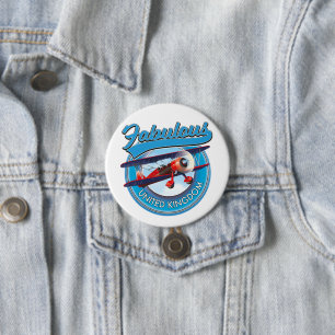Fabulous United Kingdom travel patch. Button