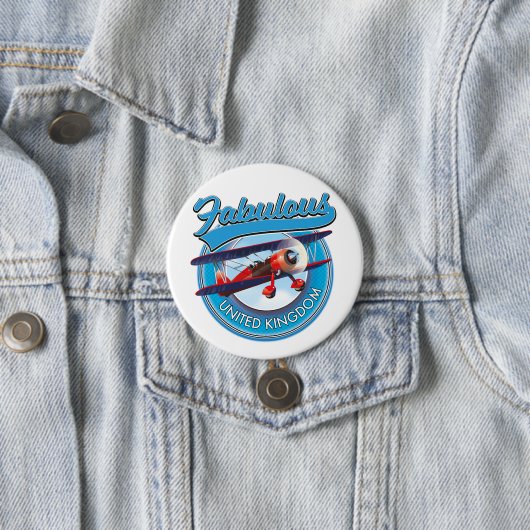 Fabulous United Kingdom travel patch. Button (Beispiel)