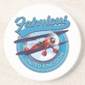 Fabulous United Kingdom travel patch. Getränkeuntersetzer (Vorne)