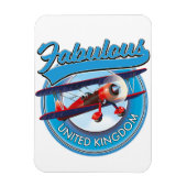 Fabulous United Kingdom travel patch. Magnet (Vertikal)