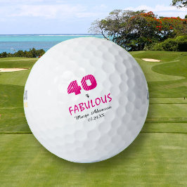 Fabulous vierty Birthday Hers Personalisiert Golfball