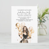 Fabulous vierty Birthday Party Einladung (Stehend Vorderseite)