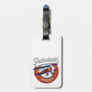 Fabulous Wales Retrostil Reise Patch Gepäckanhänger