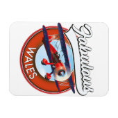 Fabulous Wales Retrostil Reise Patch Magnet (Horizontal)