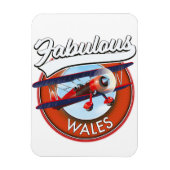Fabulous Wales Retrostil Reise Patch Magnet (Vertikal)