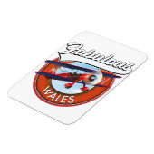 Fabulous Wales Retrostil Reise Patch Magnet (Linke Seite)