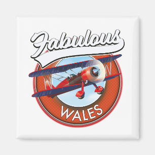 Fabulous Wales Retrostil Reise Patch Magnet