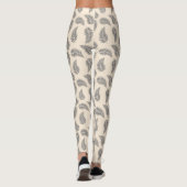 Fabulous White Fern Muster Leggings (Rückseite)