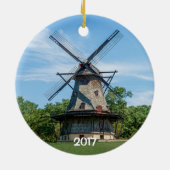 Fabyan Park Dutch Smock Mill Keramik Ornament (Hinten)