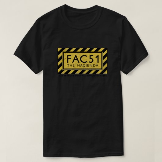 FAC51 Die Hacienda (schwarzer Text) Essential T-Shirt (Design vorne)