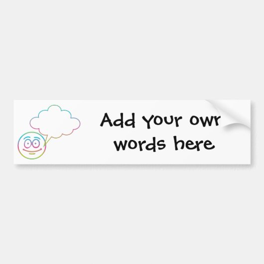 Face #1 mit Sprechblase Autoaufkleber (Vorne)