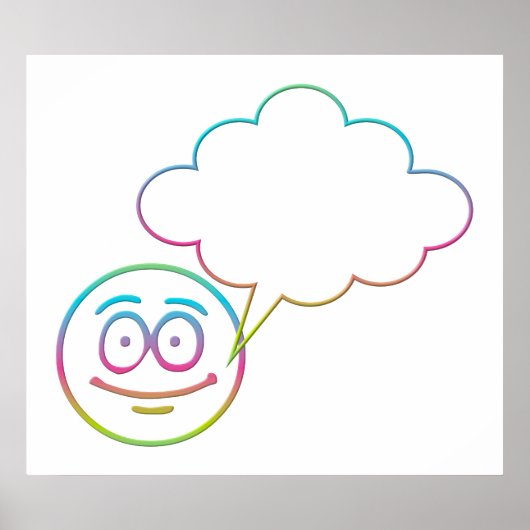 Face #1 mit Sprechblase Poster (Vorne)