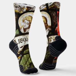 Face Art Mitte des Jahrhunderts moderne 1950er Män Socken