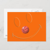 FACE BASKETBALL POSTKARTE (Vorne/Hinten)