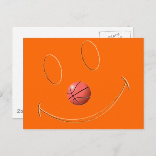 FACE BASKETBALL POSTKARTE (Vorne/Hinten)
