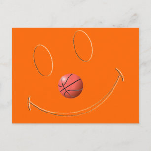 FACE BASKETBALL POSTKARTE