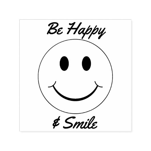 Face Be Happy und Lächeln Permastempel (Design)