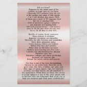 FACE BEHANDLUNGEN Schönheitssalon Flyer (Hinten)