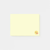 Face Blasa Kiss Emoji Post-it Klebezettel (Vorderseite)