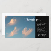 Face Cloud 1 Beileid Vielen Dank Foto-Karte Dankeskarte (Vorne/Hinten)