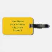 Face Daisy Luggage Tag Gepäckanhänger (Rückseite horizontal)