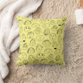Face Doodle Throw Kissen (Decke)
