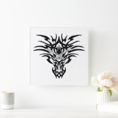 Face-Dragon-Tattoo Quadratische Wanduhr (Zuhause)