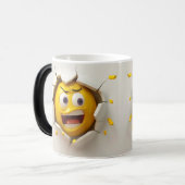 Face Emoticon Break Through Verwandlungstasse (Vorderseite Links)