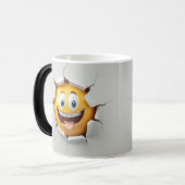 Face Emoticon Break Through Verwandlungstasse (Vorderseite Links)