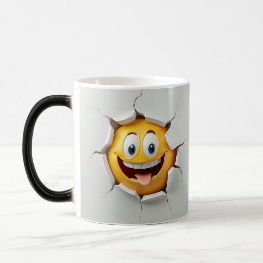 Face Emoticon Break Through Verwandlungstasse (Links)