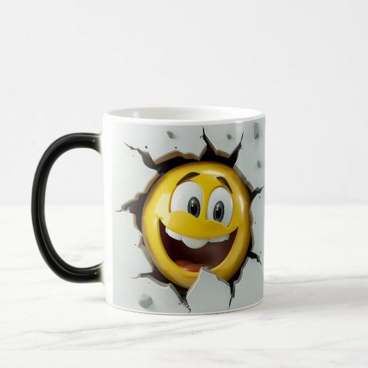 Face Emoticon Break Through Verwandlungstasse (Links)