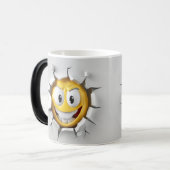 Face Emoticon Break Through Verwandlungstasse (Vorderseite Links)
