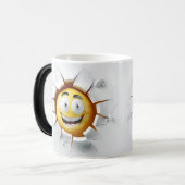 Face Emoticon Break Through Verwandlungstasse (Vorderseite Links)