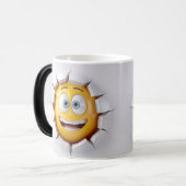 Face Emoticon Break Through Verwandlungstasse (Vorderseite Links)