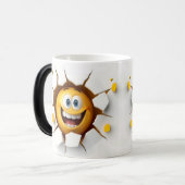 Face Emoticon Break Through Verwandlungstasse (Vorderseite Links)