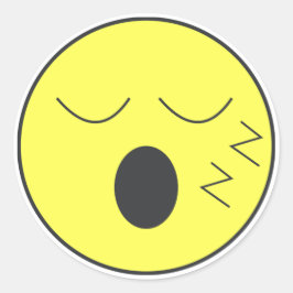 Face Emoticon Mood Runder Aufkleber