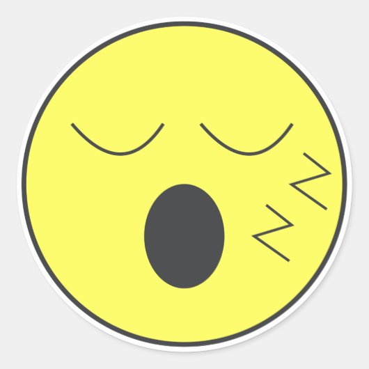 Face Emoticon Mood Runder Aufkleber (Vorderseite)