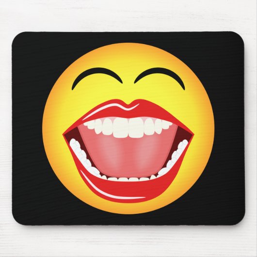 Face Fun Funny Yellow Mousepad Mousemat (Vorne)