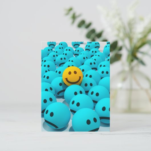 Face fun Image Postkarte (Stehend Vorderseite)