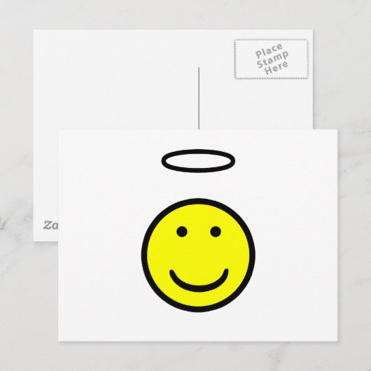 Face Halo Postkarte (Vorne/Hinten)