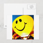 Face Hot Air Ballon Postkarte (Vorne/Hinten)